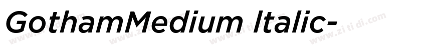 GothamMedium ltalic字体转换